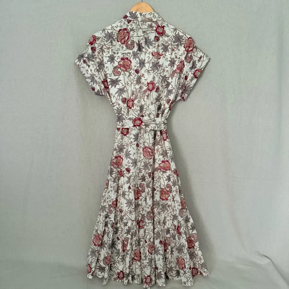 Lauren Ralph Lauren | Floral Shirt Dress | Cream Multi - Picture 3 of 9